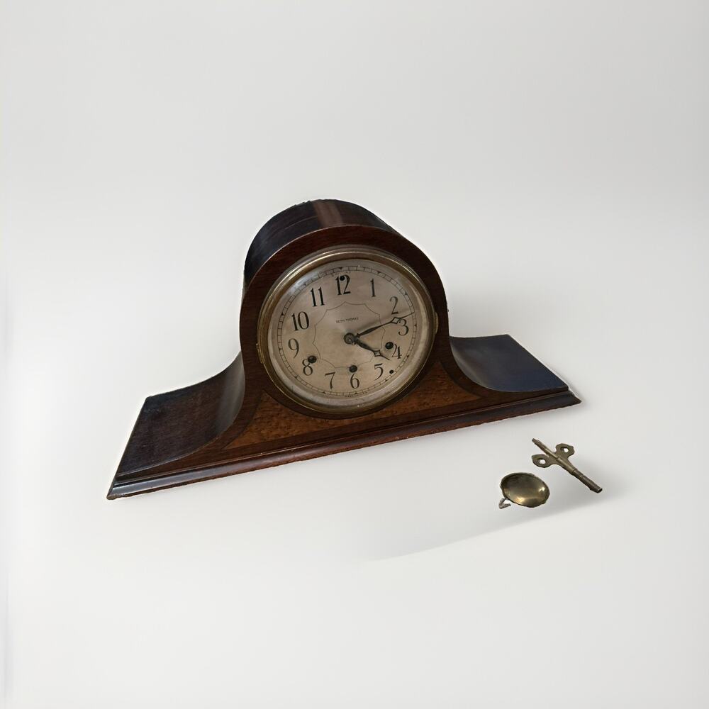 Antique Seth Thomas No. 124 Westminster Chime Mantel Clock Working USA 8 Day Key